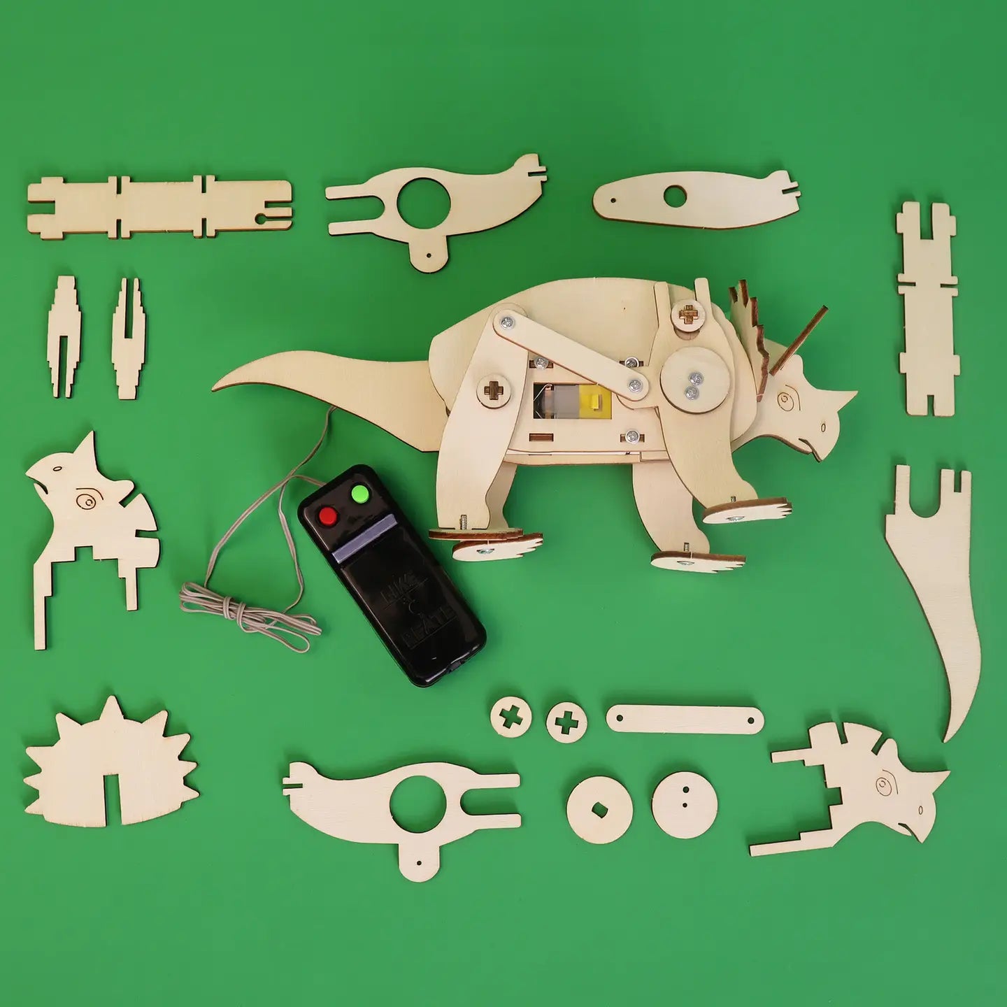 REMOTE CONTROL TRICERATOPS ROBOT DIY STEM KIT