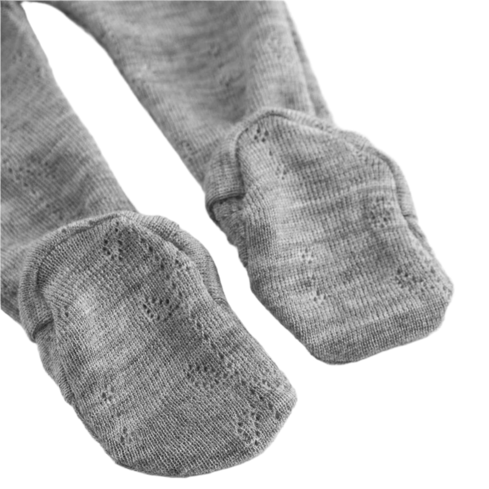 Gray tights with textured finish on a white background - Little-ish