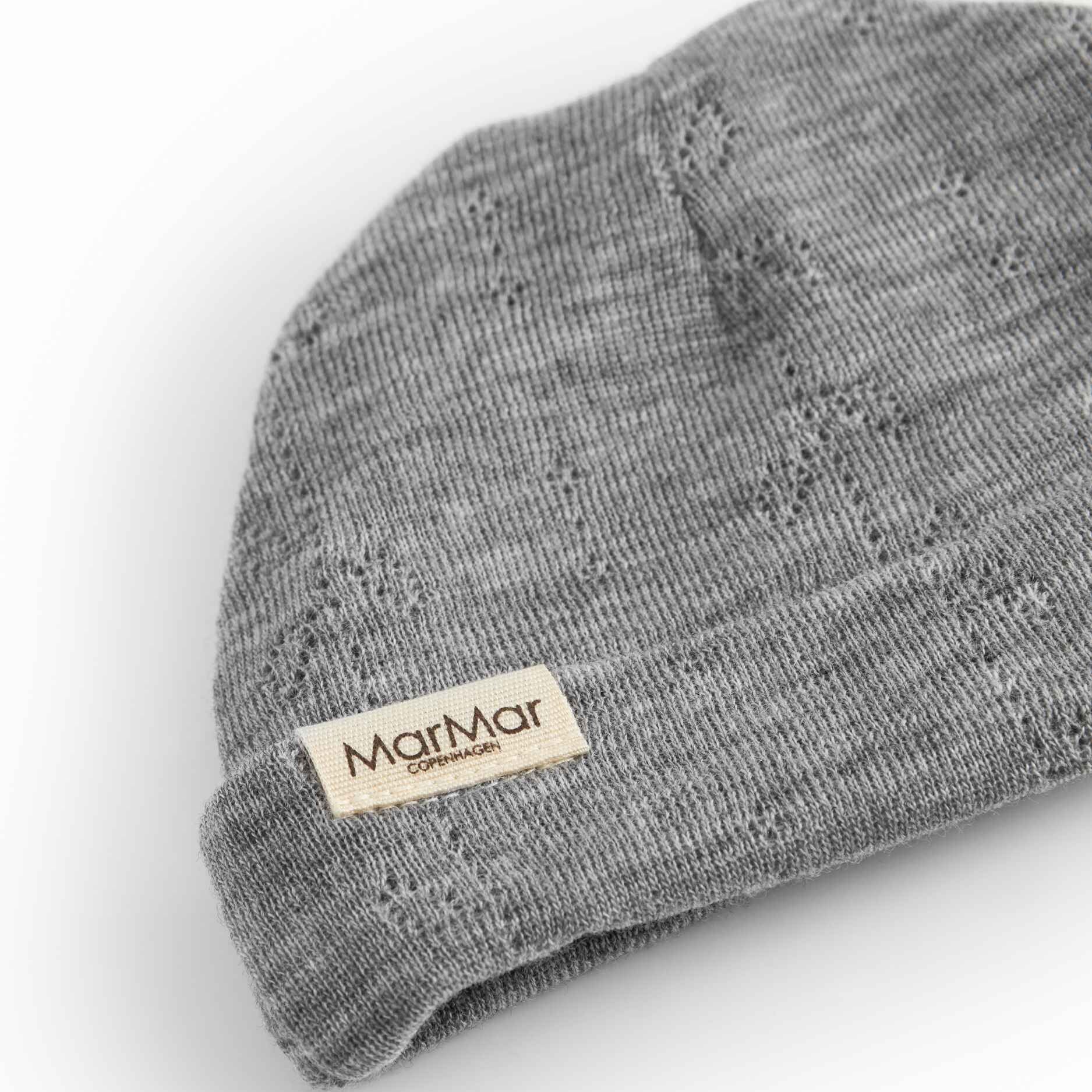 AIKO NOOS WOOL POINTELLE CAP - GRAY MELANGE - Little-ish