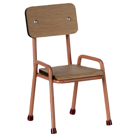 MAILEG MOUSE WOOD CHAIR - CORAL