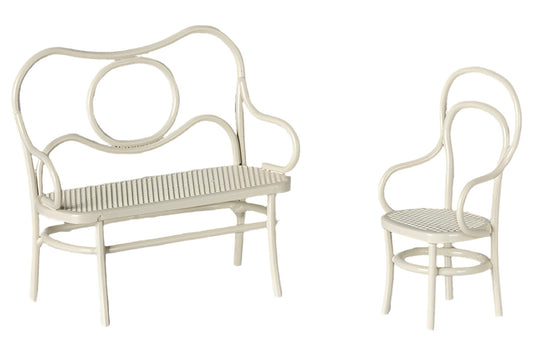 MAILEG MOUSE CAFE SET SMALL - OFF WHITE