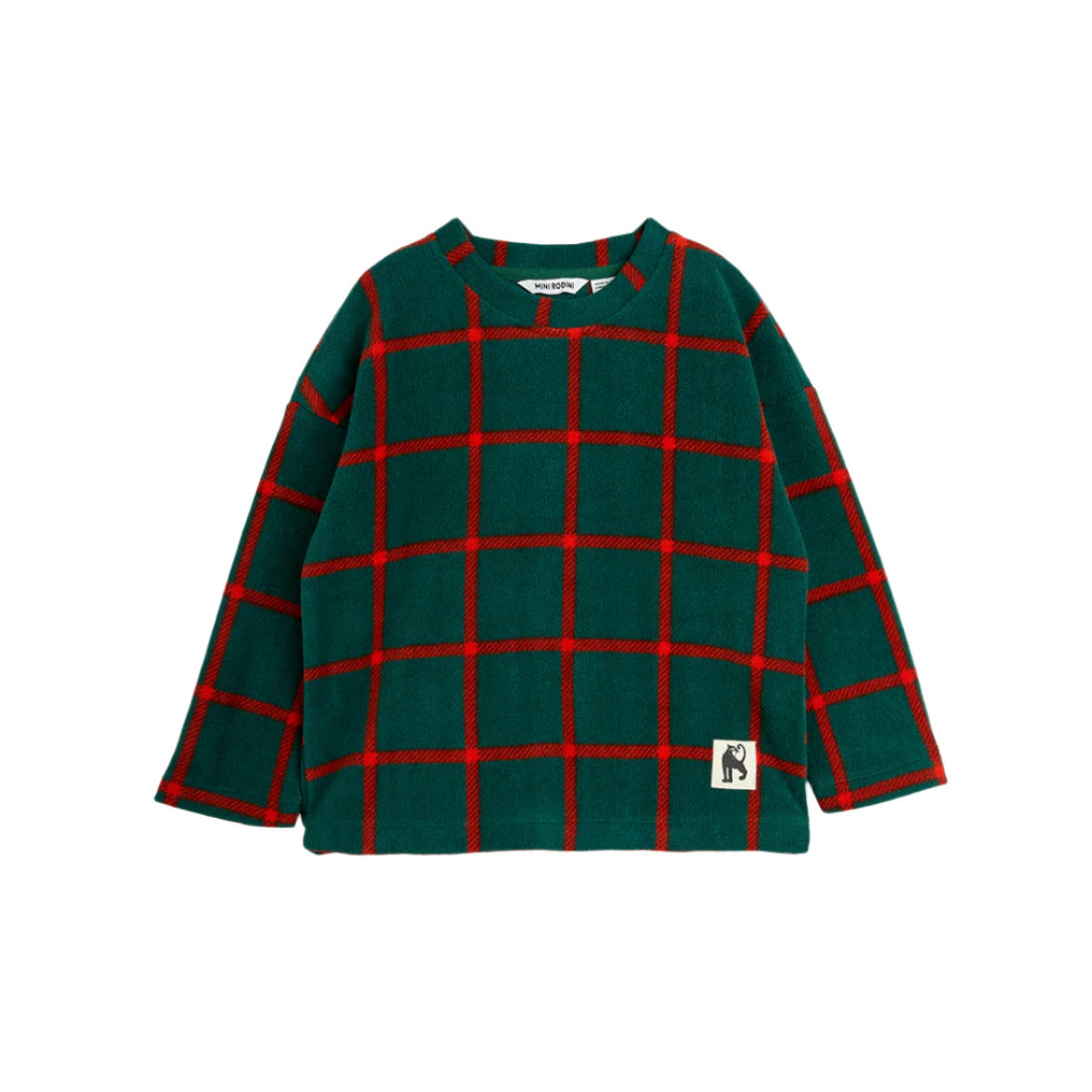 PLAID FLEECE LONG SLEEVE TOP - Little-ish