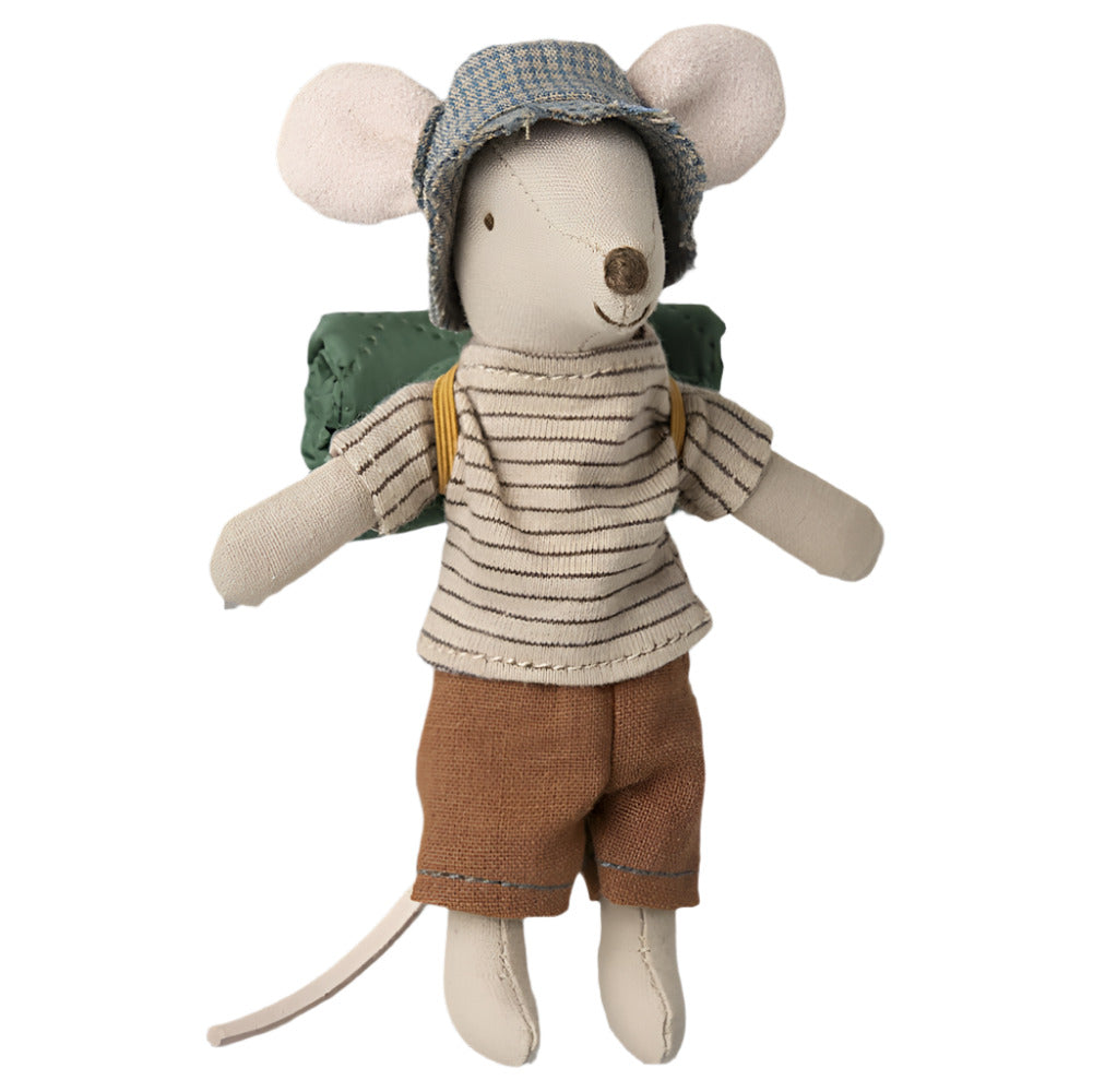 MAILEG HIKER MOUSE, BIG BROTHER (THIN BROWN STRIPES) - Little-ish
