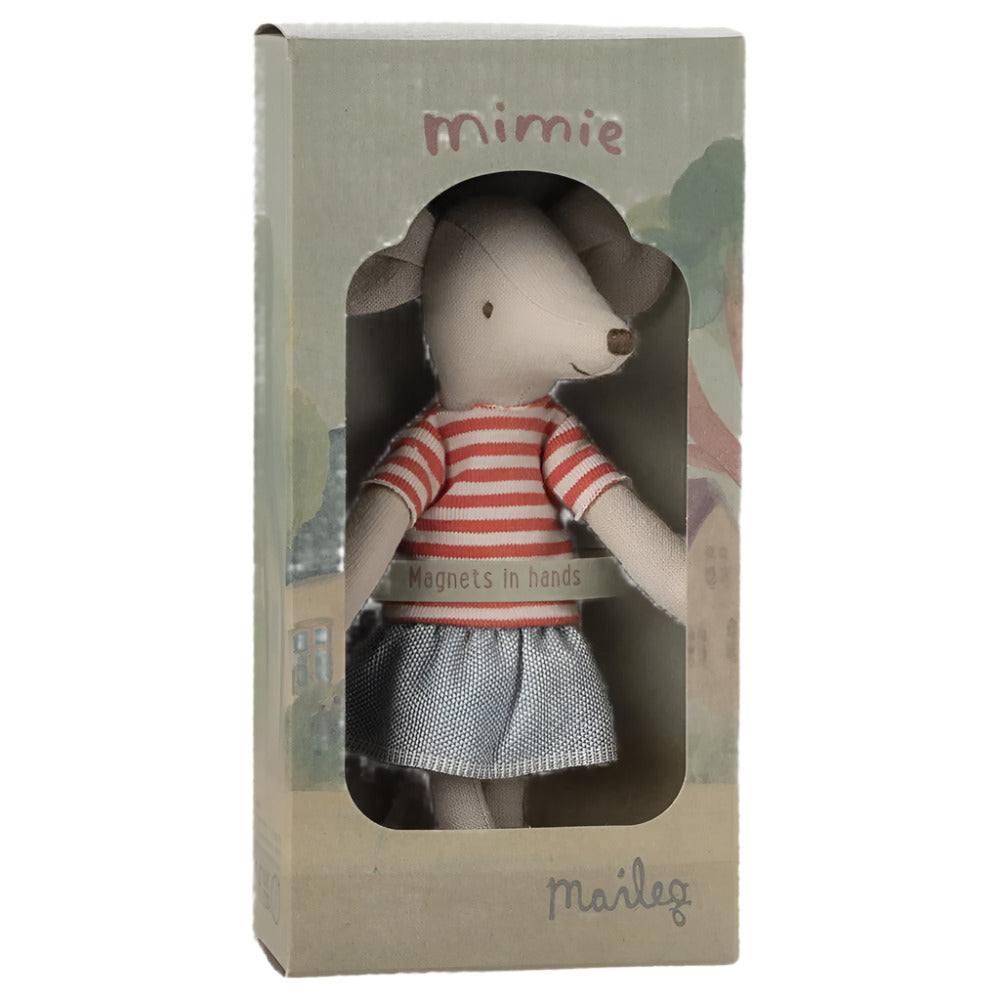 MIMIE BIG SISTER MOUSE DOLL - RED STRIPE SHIRT - Little-ish
