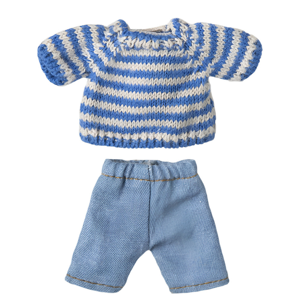 MAILEG KNITED STRIPE SWEATER AND PANT - BIG BROTHER - Little-ish