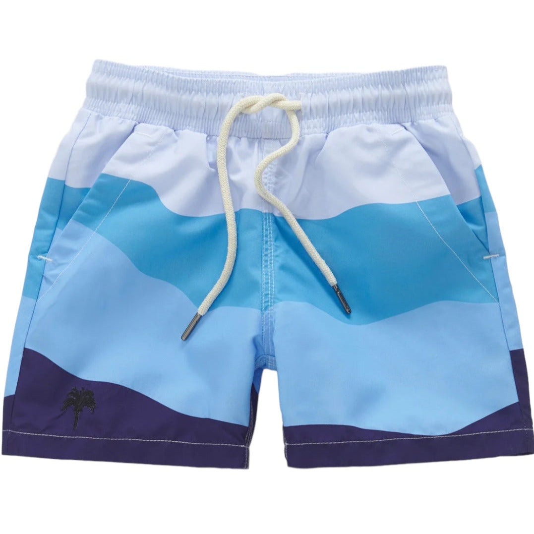 SWIM TRUNKS - BLUE WAVE - Little-ish