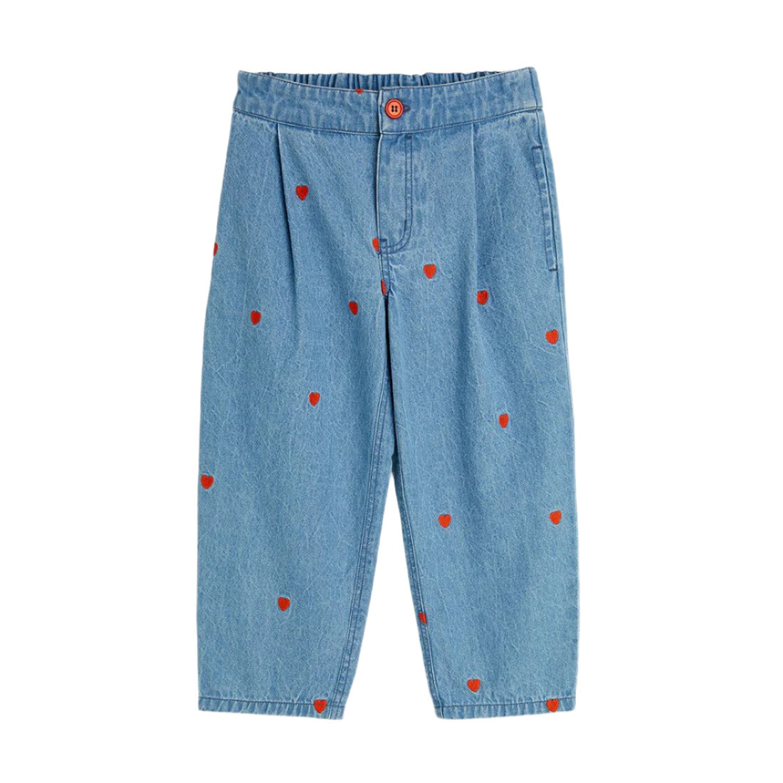 MINI HEARTS DENIM TROUSERS - Little-ish