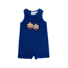 BEE EMBROIDERED TERRY ROMPER