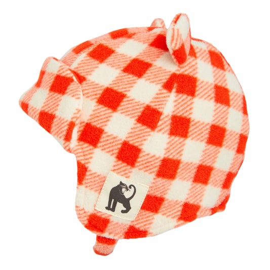 GINGHAM FLEECE BABY HAT