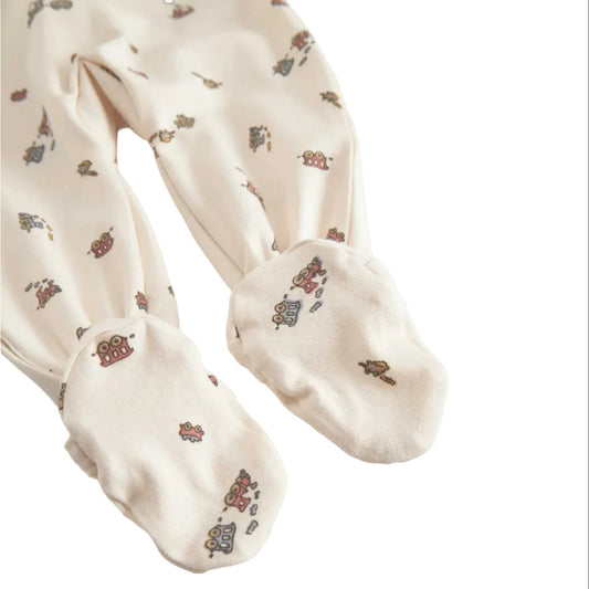 RUBELLO TRAINS ONESIE WITH FEET