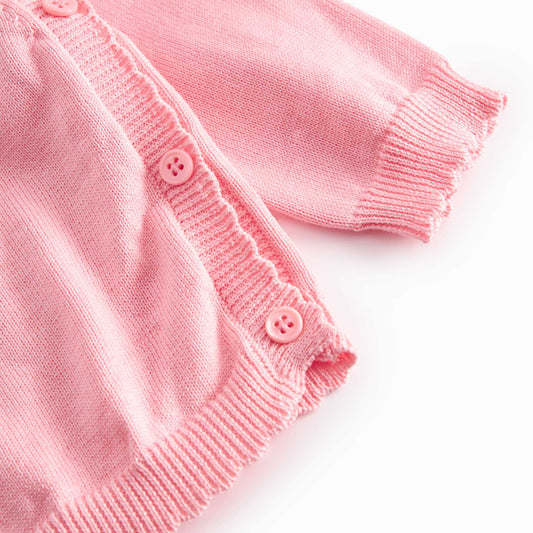 TOLL BONBON PINK BABY CARDIGAN