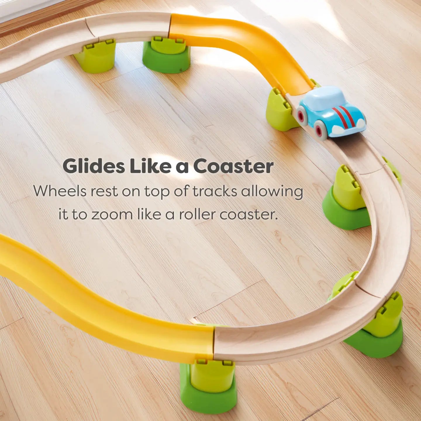 HABA LIGHT BLUE SPEEDSTER WITH MOMENTUM MOTOR