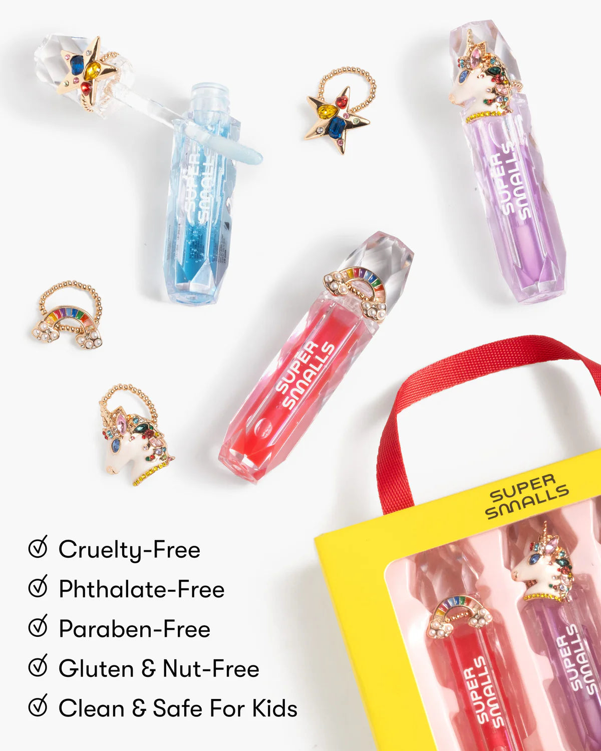 GLOSS IT RAINBOW LIP GLOSS RING SET - Little-ish