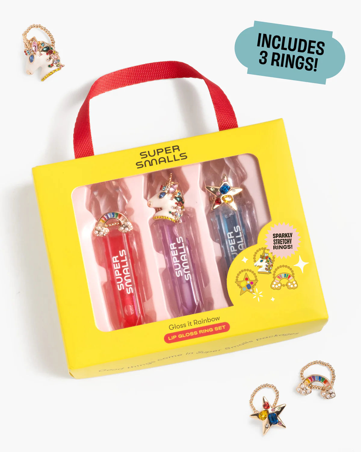 GLOSS IT RAINBOW LIP GLOSS RING SET - Little-ish