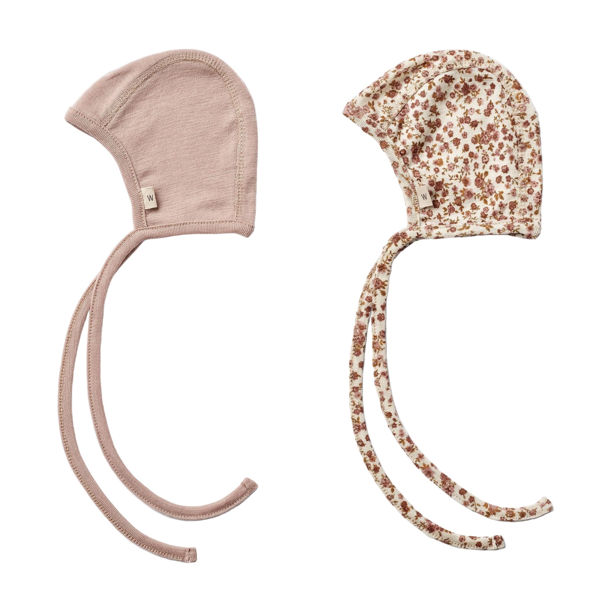 BILLIE 2 WOOL CAP SET - ROSE FLOWERS - Little-ish