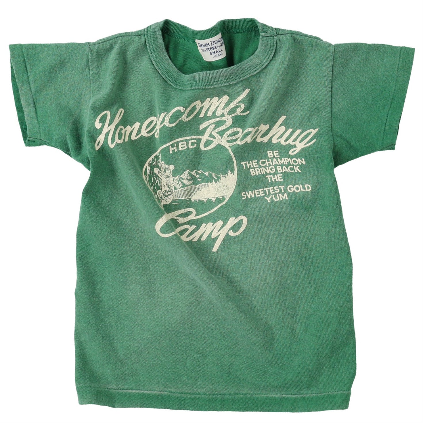 VINTAGE COTTON HONEYCOMB BEARHUG CAMP TEE - Little-ish
