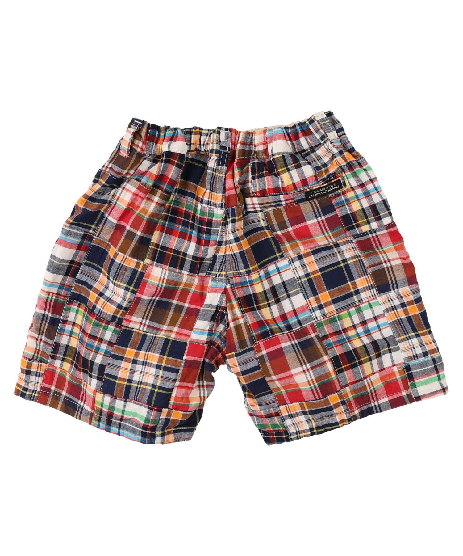PATCHWORK PLAID UNISEX SHORTS - Little-ish