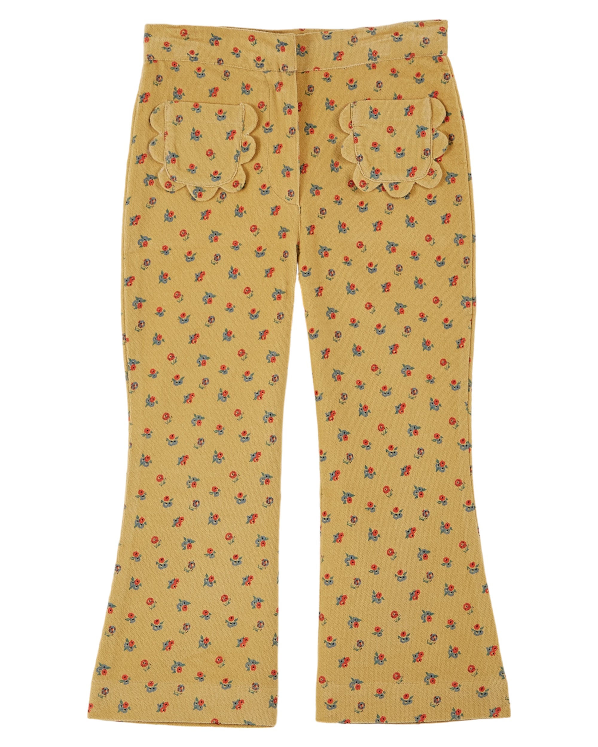 VELOUR FLORAL PANTS - Little-ish