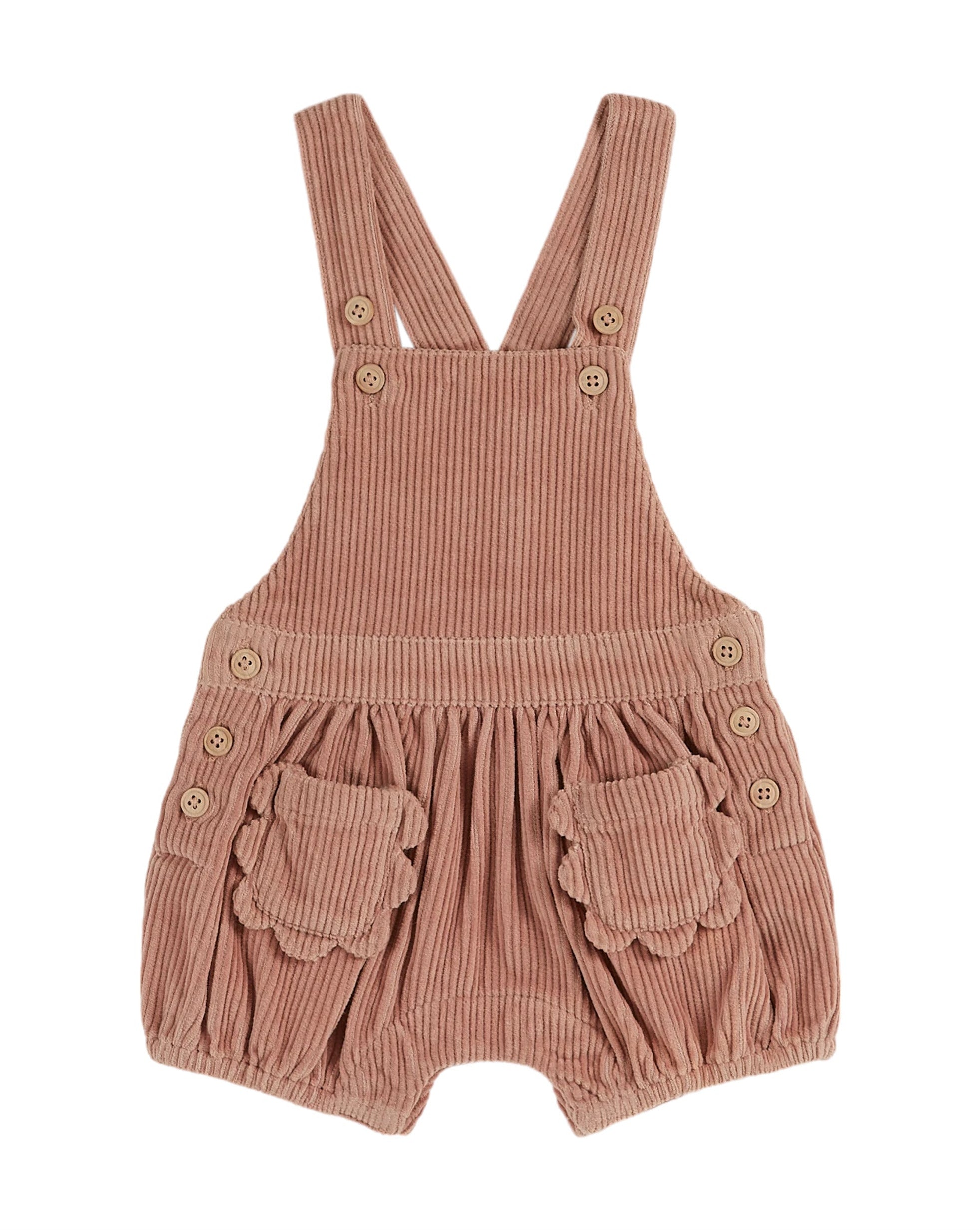 SALOPETTE VELOUR OVERALL SHORTS - Little-ish
