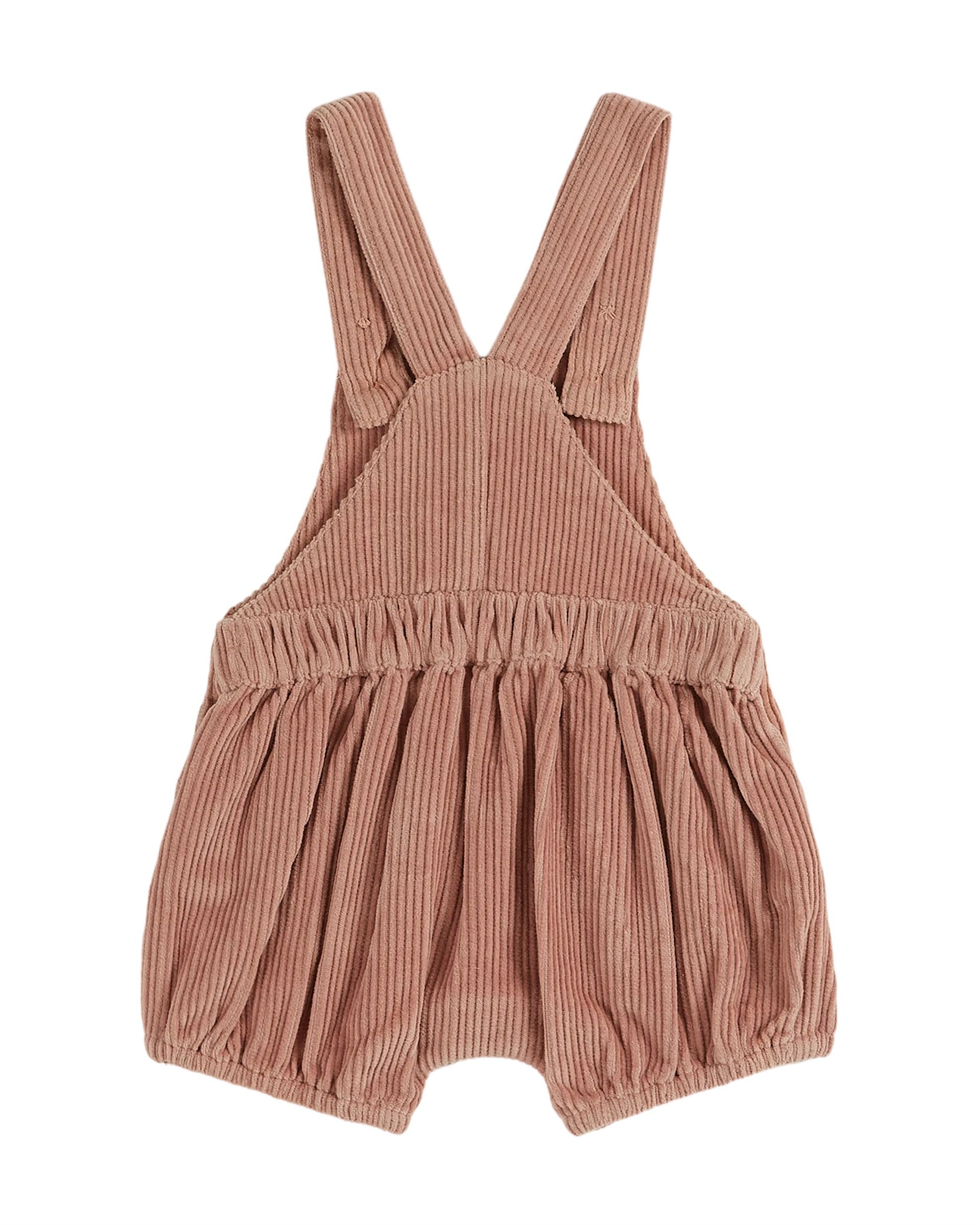 SALOPETTE VELOUR OVERALL SHORTS - Little-ish
