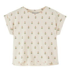 CREAME FLORAL TEE SHIRT