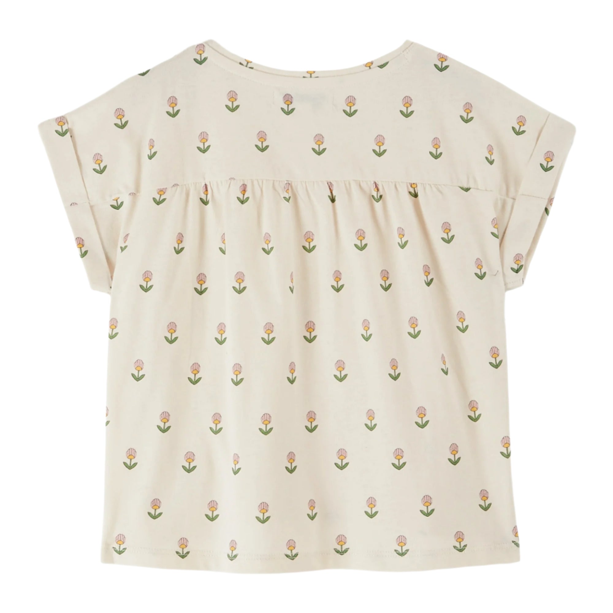 CREAME FLORAL TEE SHIRT - Little-ish