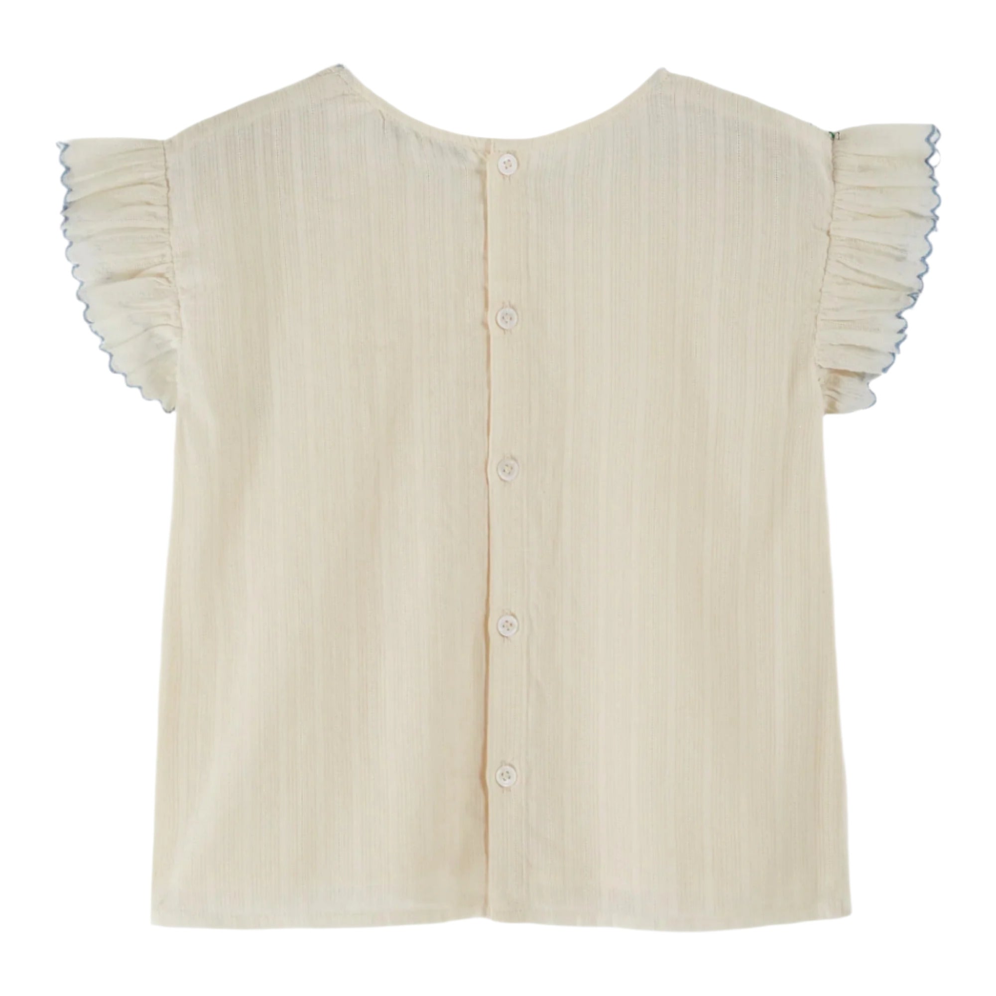 BRODEE SMOCKED BLOUSE - ECRU - Little-ish