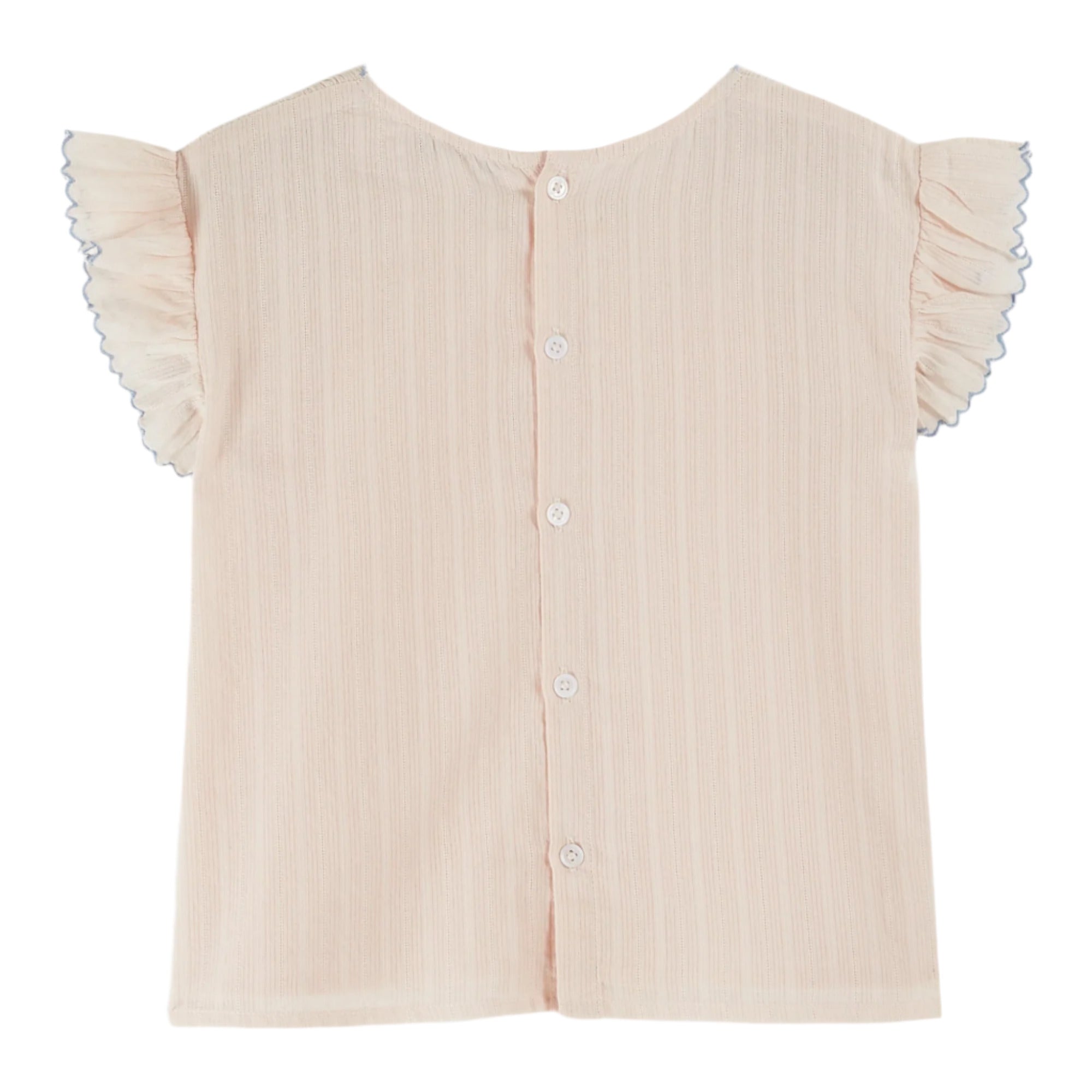 BRODEE SMOCKED BLOUSE - PASTEL PINK - Little-ish