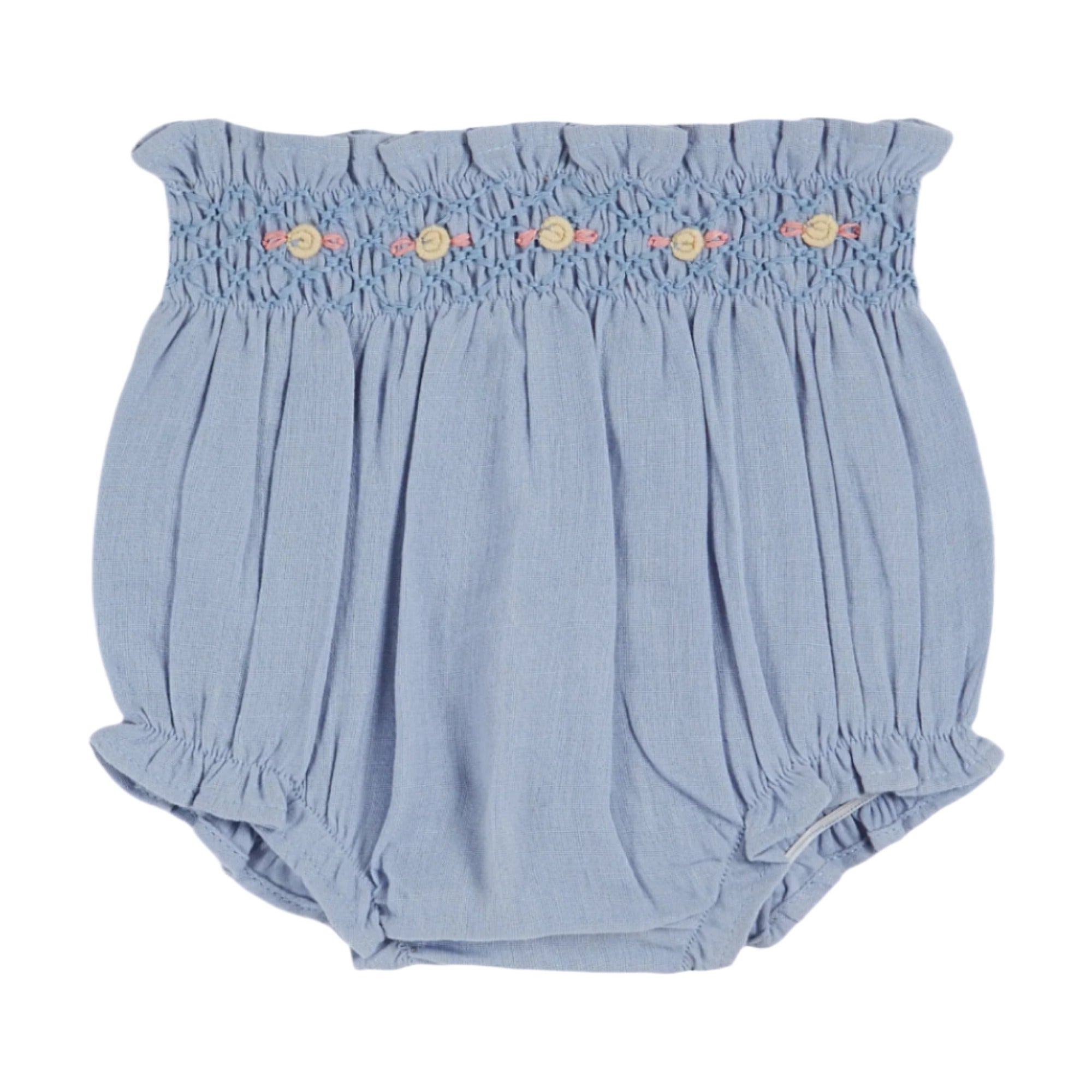 BRODE ECUME BLUE SMOCKED BLOOMER - Little-ish
