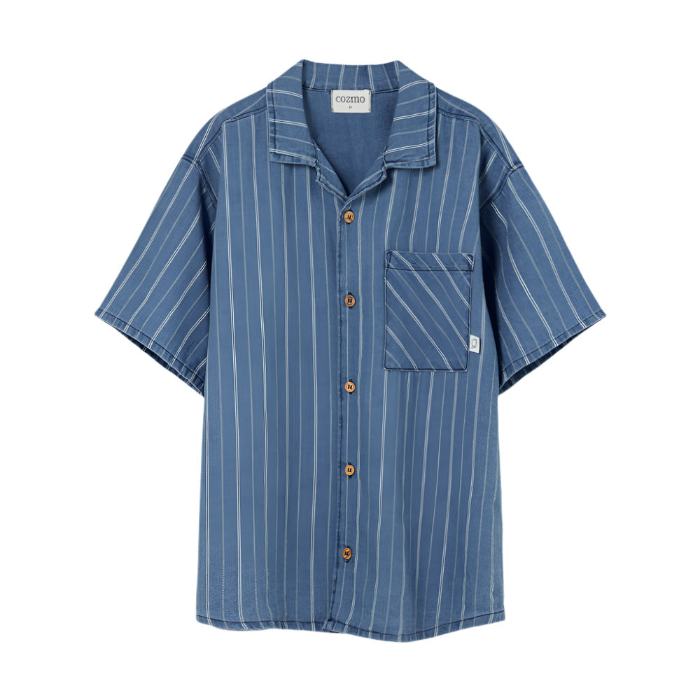 ABEL DENIM STRIPE SHIRT - Little-ish