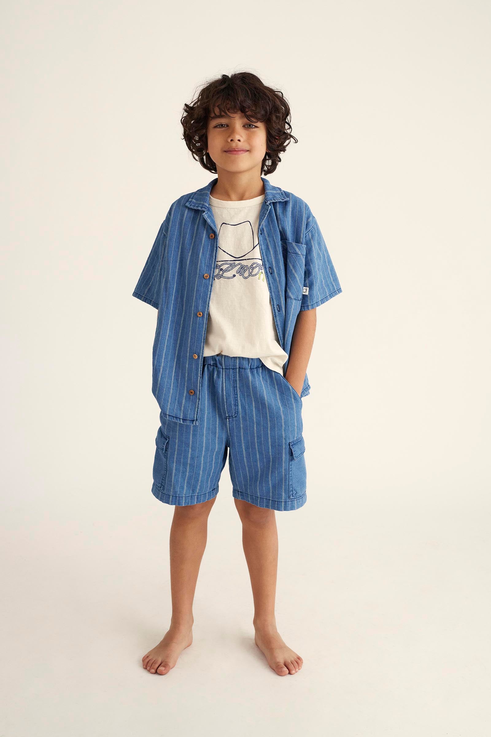 ABEL DENIM STRIPE SHIRT - Little-ish
