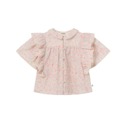 ADA CORAL PINK FLORAL SHIRT