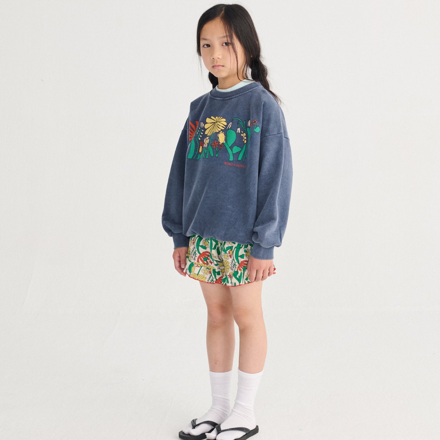 COLOR HERBALIST NAVY SWEATSHIRT