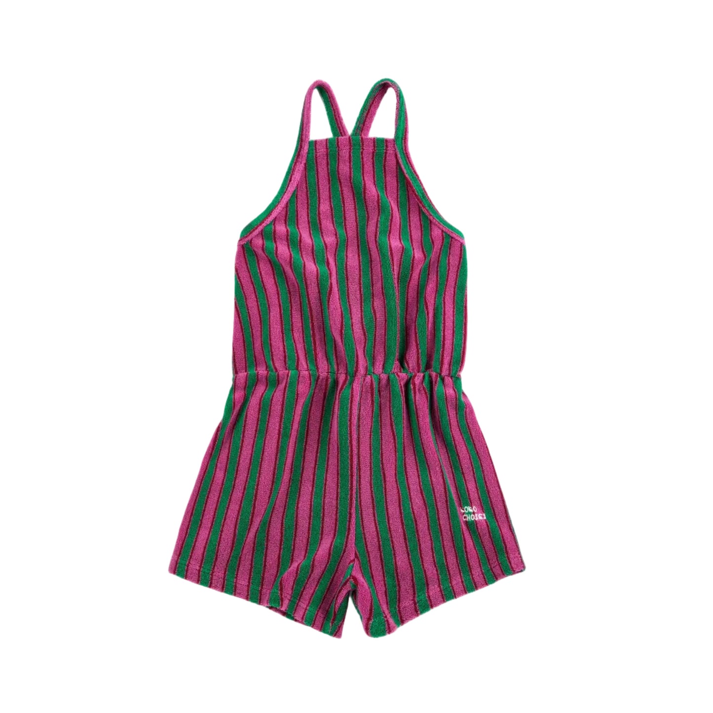 STRIPED TERRYCLOTH PLAYSUIT