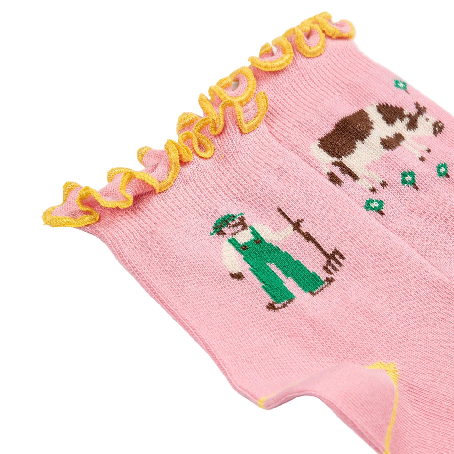 FARM ADVENTURE RUFFLED SOCK - PINK