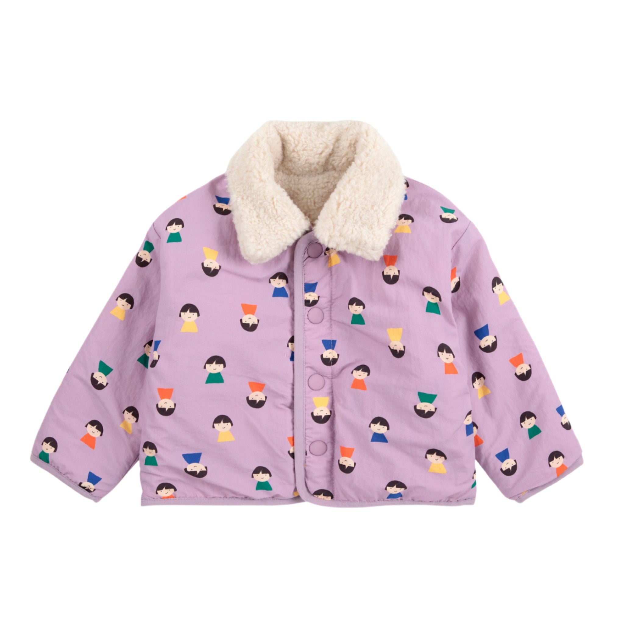 GAME PAWN ALL OVER REVESIBLE SHEEPSKIN JACKET - Little-ish