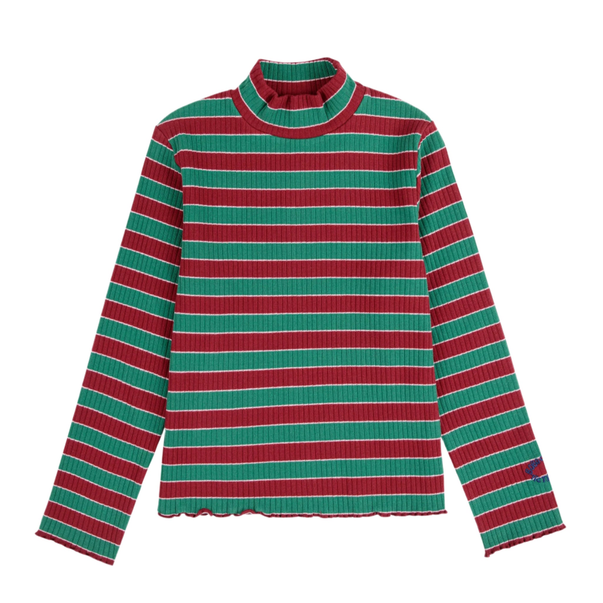 MUTLI-COLORED STRIPED TURRLENECK SHIRT - Little-ish