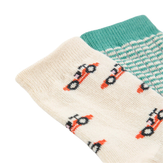RACE CAR ALL OVER SHORT SOCKS PACK