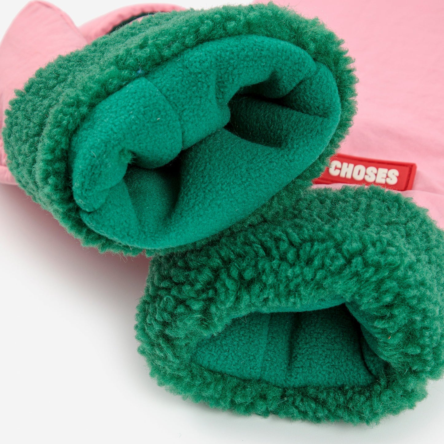 BOBO CHOSES BI COLOR MITTENS - PINK