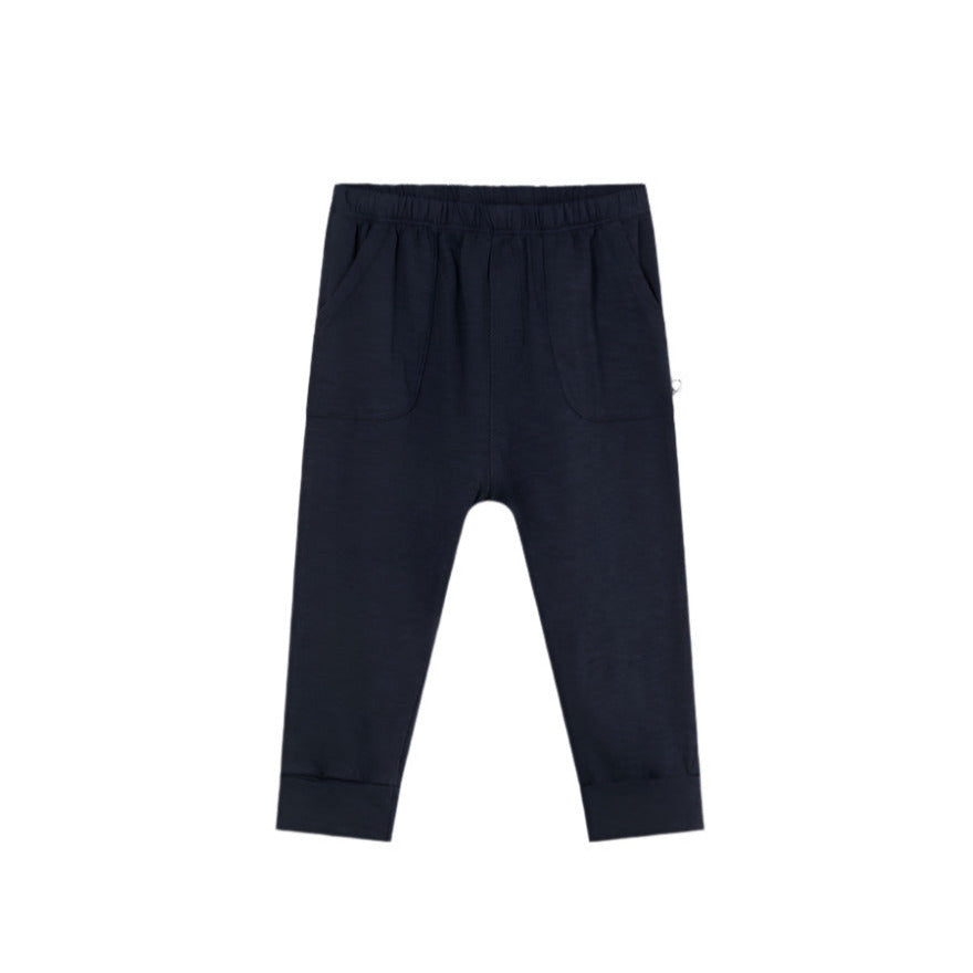 CAIRO SLUB PANT - NAVY - Little-ish