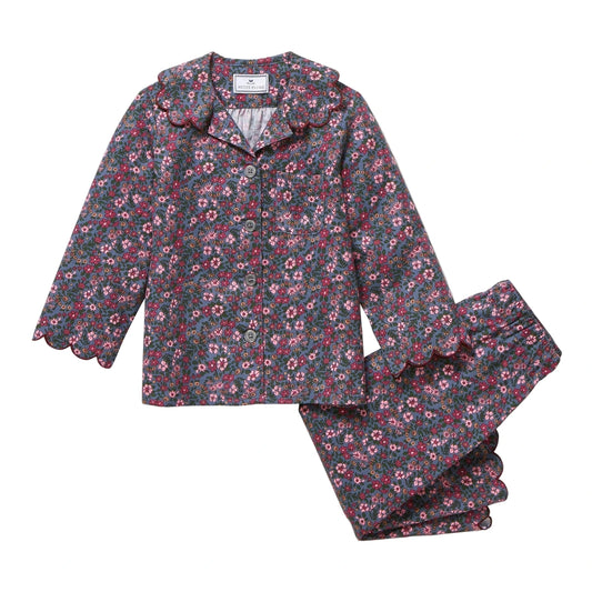 Floral pajama set on a white background