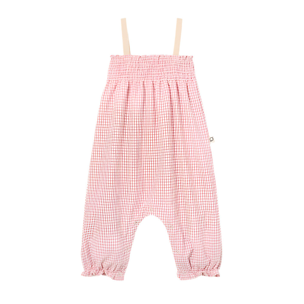 DORA PINK GINGHAM JUMPSUIT - Little-ish