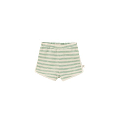 ELIO GREEN GRASS STRIPE BABY SHORTS