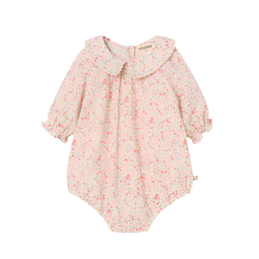 ELSA FLORAL ONESIE - CORAL