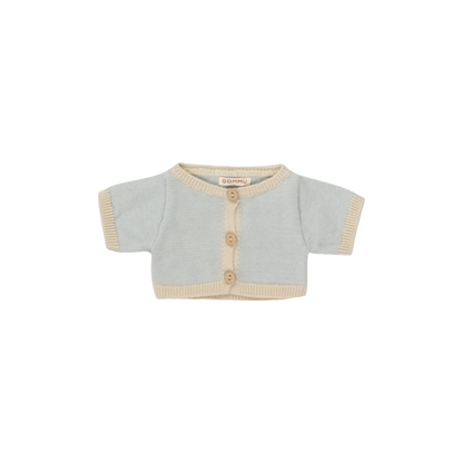 GOMMU STRIPED CARDIGAN - SKY BLUE AND CREAM