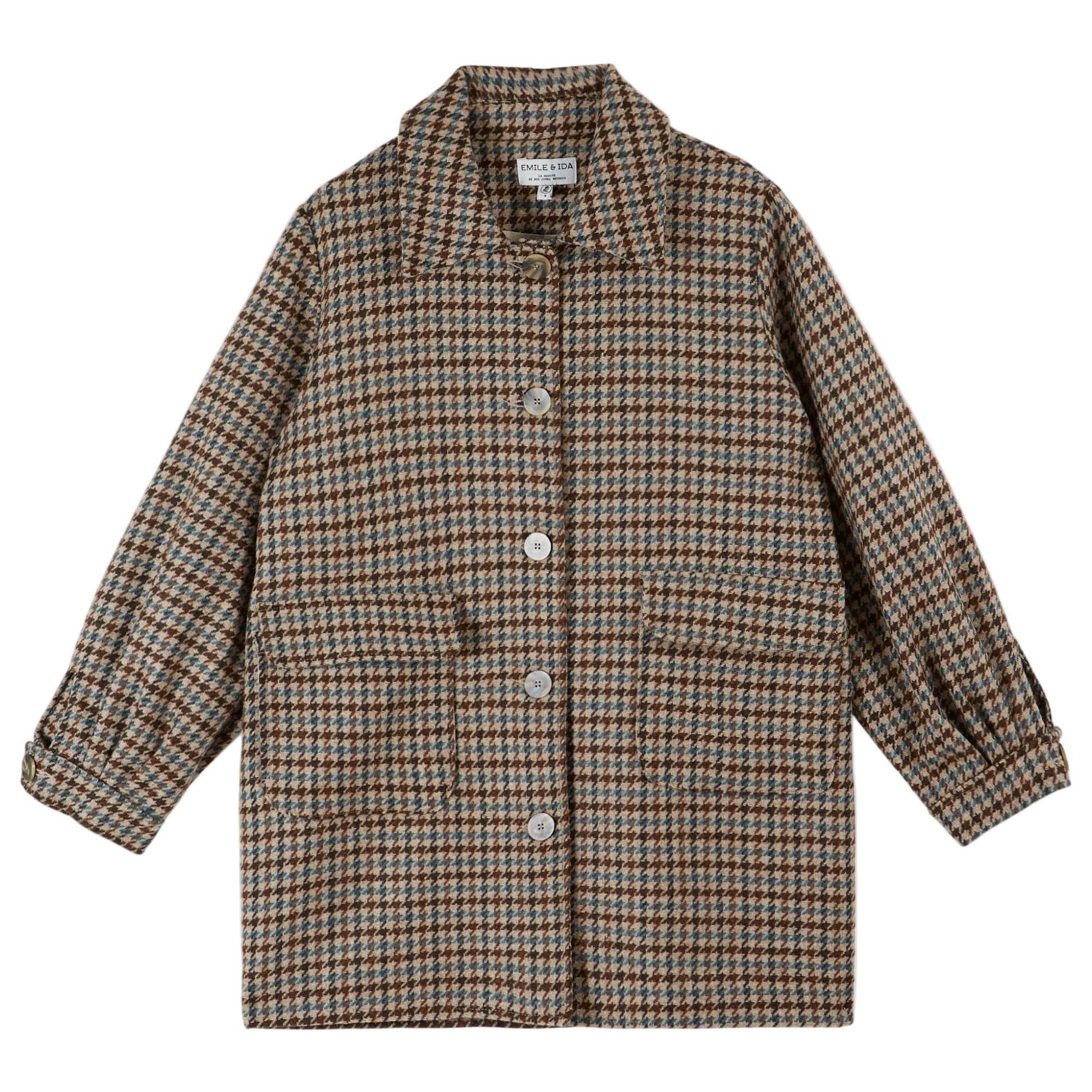 Plaid shirt with buttons on a white background - Little-ish