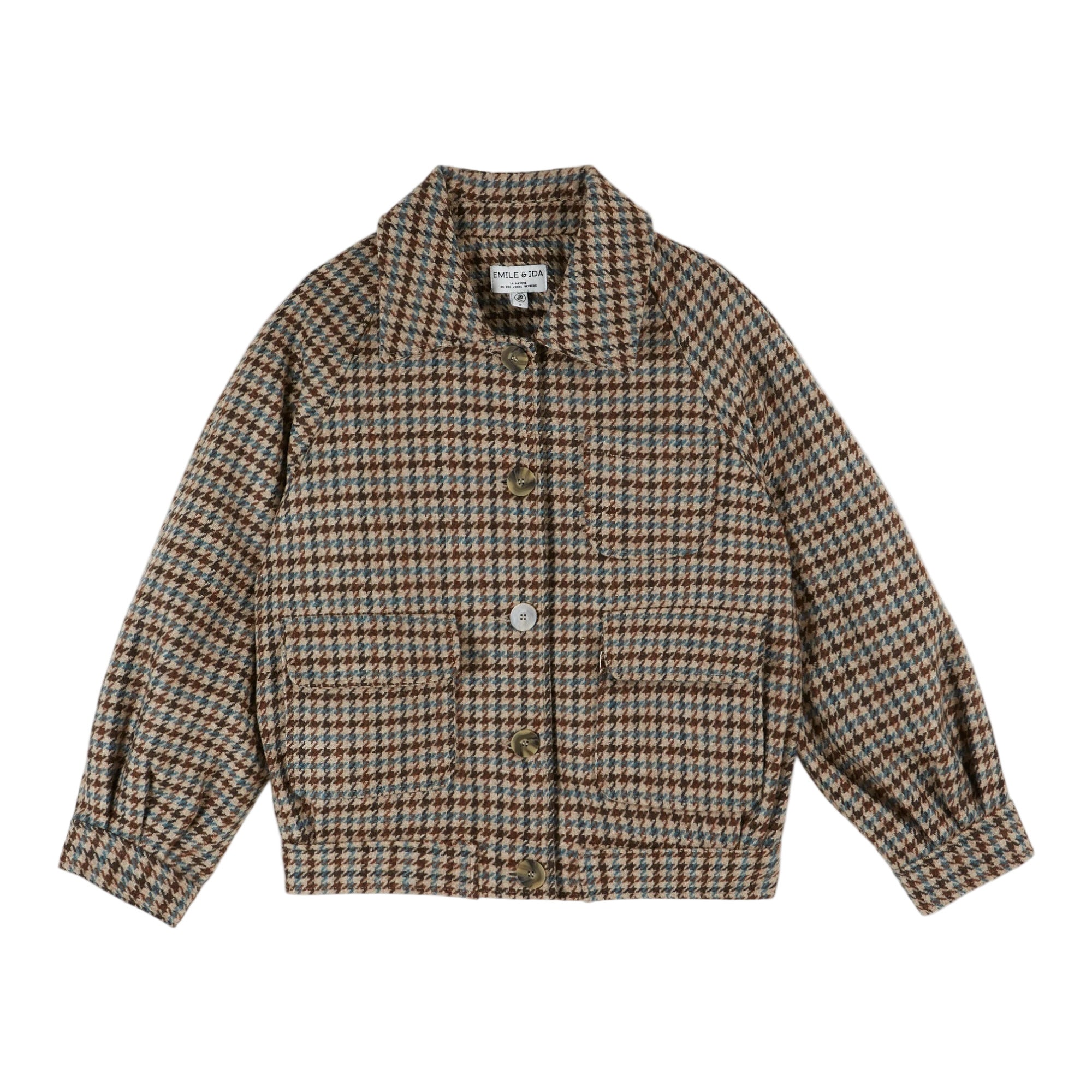Plaid shirt with a collar on a white background - Little-ish