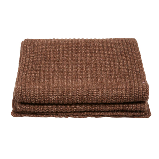 ECHARPE LONG RIBBED SCARF - CHATAIGNE BROWN