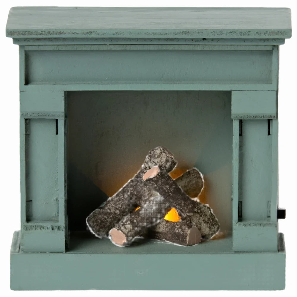 MAILEG MOUSE FIREPLACE - BLUE - Little-ish