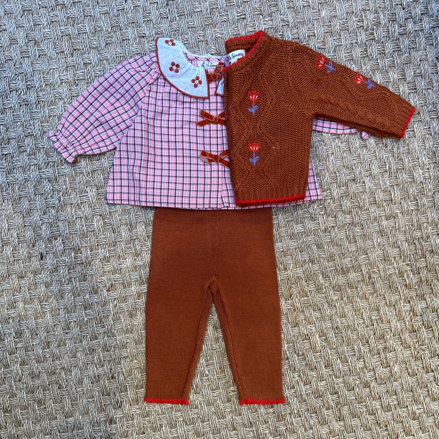 MYRTILLE PINK CHECK BABY BLOUSE